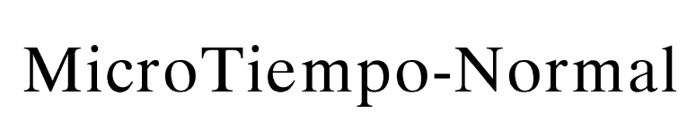 MicroTiempo-Normal font preview