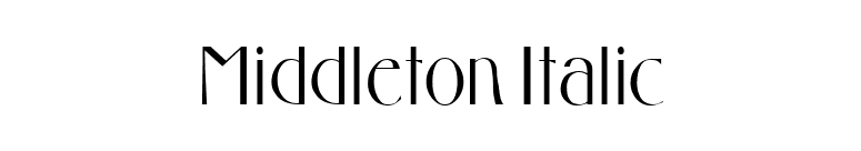 Middleton Italic font preview