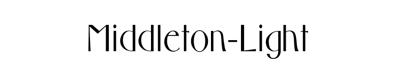 Middleton-Light font preview
