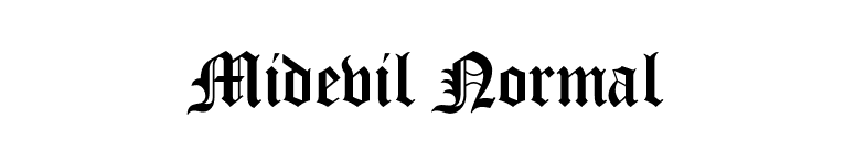 Midevil Normal font preview