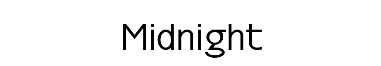 Midnight font preview