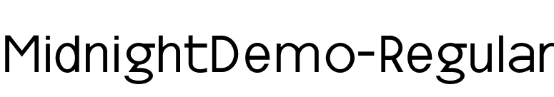 MidnightDemo-Regular font preview