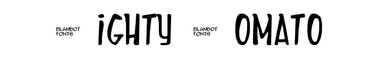 Mighty Tomato font preview