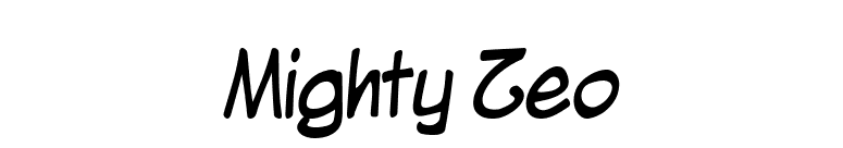 Mighty Zeo font preview