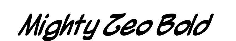 Mighty Zeo Bold font preview