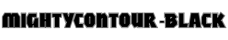 MightyContour-Black font preview