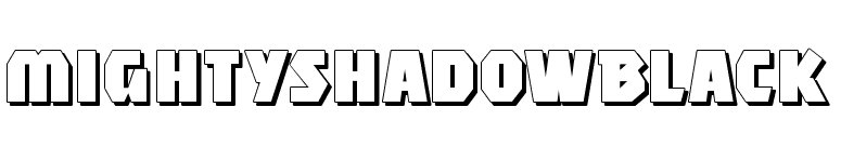 MightyShadowBlack font preview