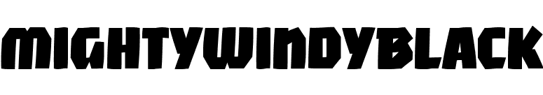 MightyWindyBlack font preview