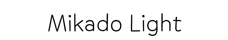 Mikado Light font preview