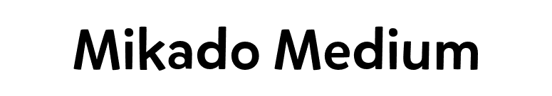 Mikado Medium font preview