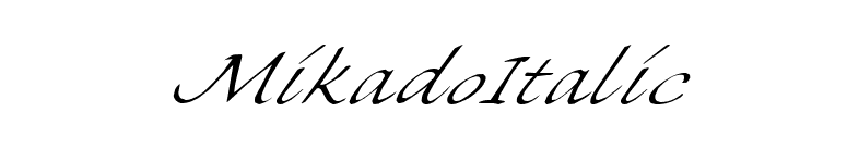 MikadoItalic font preview