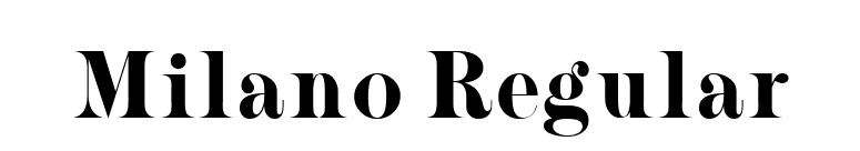 Milano Regular font preview