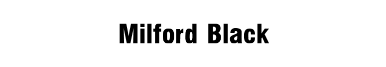 Milford Black font preview