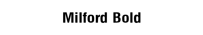 Milford Bold font preview