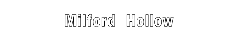 Milford Hollow font preview
