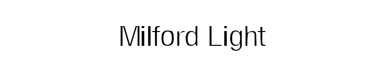 Milford Light font preview