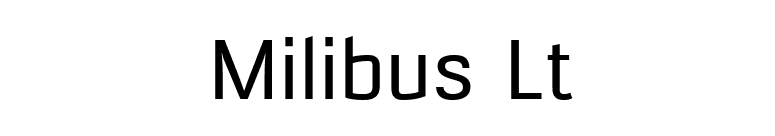 Milibus Lt font preview