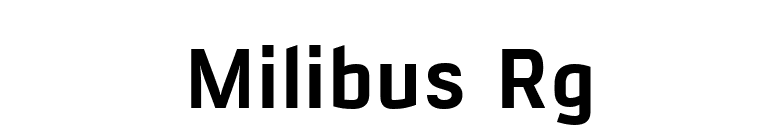 Milibus Rg font preview