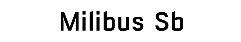 Milibus Sb font preview