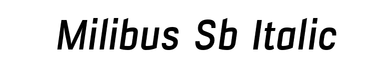 Milibus Sb Italic font preview