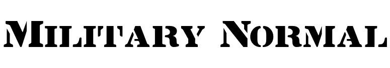 Military Normal font preview