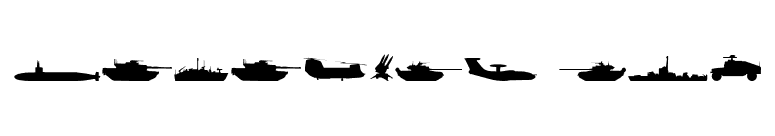 Military RPG font preview