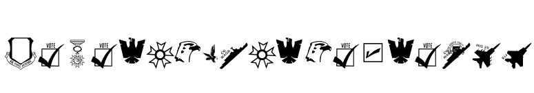 MilitaryPatrioticP01 font preview