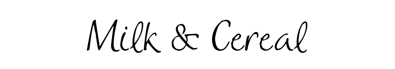 Milk & Cereal font preview