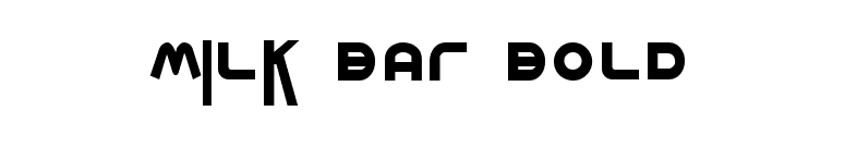 Milk Bar Bold font preview