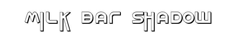 Milk Bar Shadow font preview