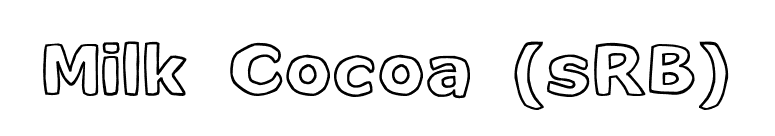 Milk Cocoa (sRB) font preview