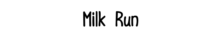 Milk Run font preview