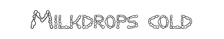 Milkdrops cold font preview