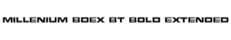 Millenium BdEx BT Bold Extended font preview