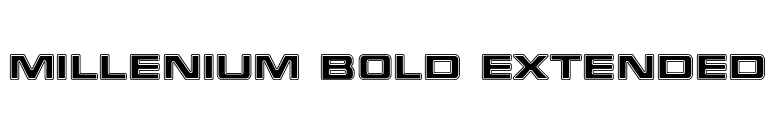 Millenium Bold Extended font preview