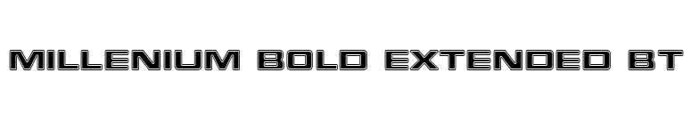 Millenium Bold Extended BT font preview