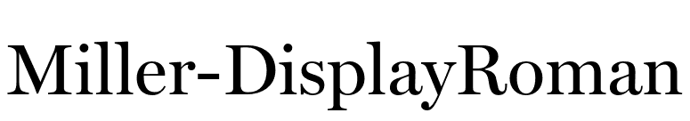 Miller-DisplayRoman font preview