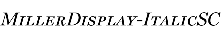 MillerDisplay-ItalicSC font preview