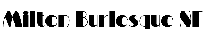 Milton Burlesque NF font preview