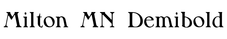 Milton MN Demibold font preview