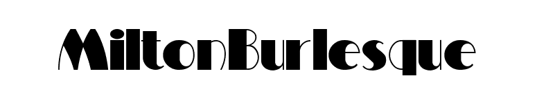 MiltonBurlesque font preview