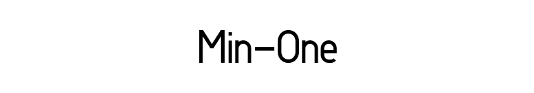 Min-One font preview