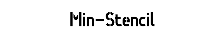 Min-Stencil font preview