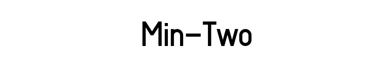 Min-Two font preview