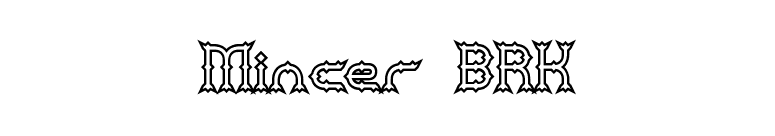 Mincer BRK font preview
