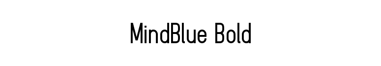 MindBlue Bold font preview