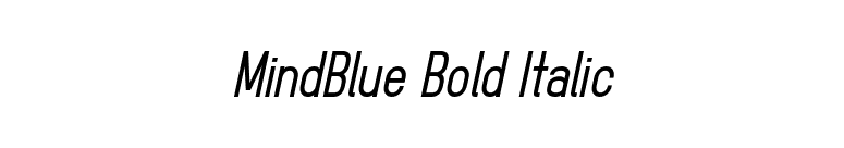 MindBlue Bold Italic font preview
