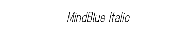 MindBlue Italic font preview