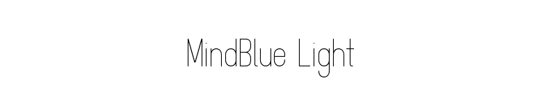 MindBlue Light font preview