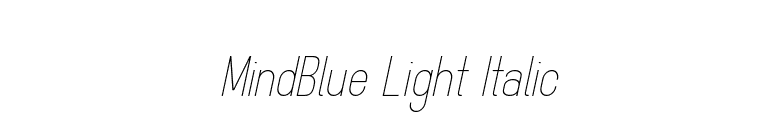 MindBlue Light Italic font preview